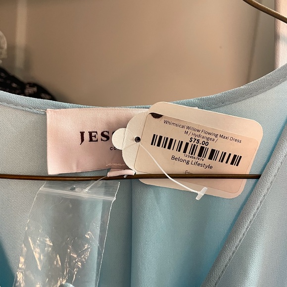 Baby blue Chiffon Maxi Dress - Picture 2 of 4